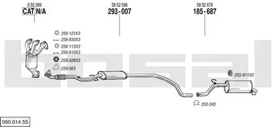 Система выпуска ОГ BOSAL купить