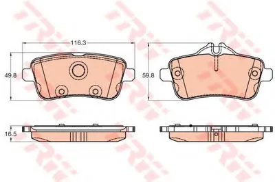 Комплект тормозных колодок, дисковый тормоз COTEC TRW купить