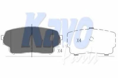 Комплект тормозных колодок, дисковый тормоз KAVO PARTS купить