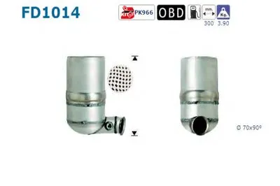 Сажевый / частичный фильтр, система выхлопа ОГ AS купить