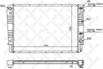 Радиатор, охлаждение двигателя STELLOX купить