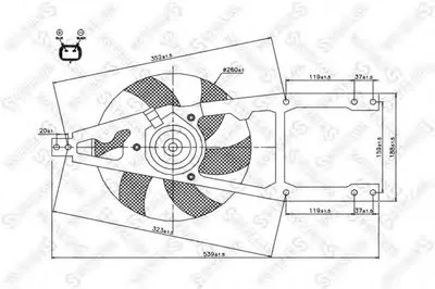 Вентилятор, охлаждение двигателя STELLOX купить