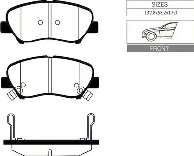 Комплект тормозных колодок, дисковый тормоз Front brake pads for HYUNDAI/KIA GOODWILL купить