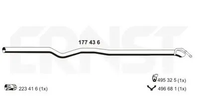 Труба выхлопного газа ERNST купить