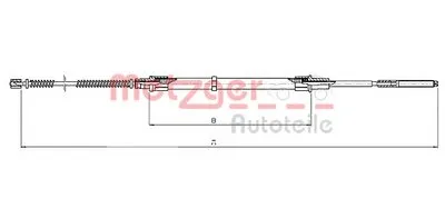 Трос, стояночная тормозная система COFLE METZGER купить