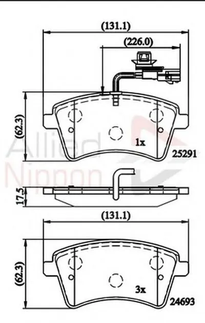 Комплект тормозных колодок, дисковый тормоз ANL Braking COMLINE купить
