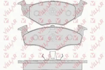Комплект тормозных колодок, дисковый тормоз VILLAR купить