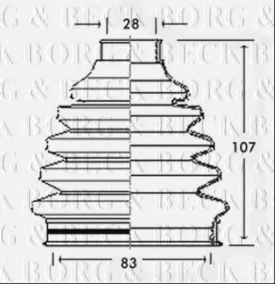 Пыльник, приводной вал BORG & BECK купить