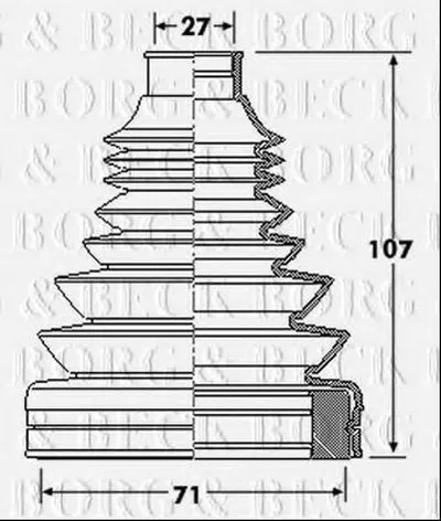 Пыльник, приводной вал BORG & BECK купить