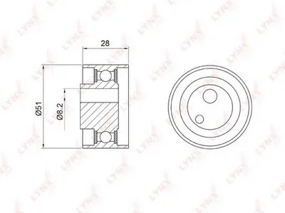 Натяжной ролик, ремень ГРМ LYNXauto купить