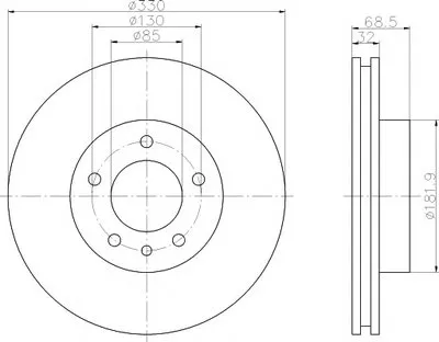 Тормозной диск PRO Carbonic Black HELLA PAGID купить