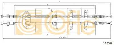 Трос, стояночная тормозная система COFLE купить