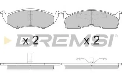 Комплект тормозных колодок, дисковый тормоз BREMSI купить