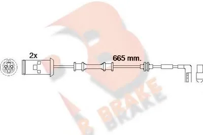 Сигнализатор, износ тормозных колодок R BRAKE купить