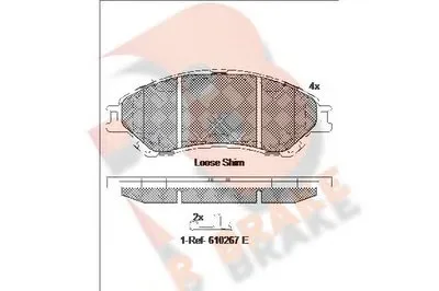 Комплект тормозных колодок, дисковый тормоз R BRAKE купить