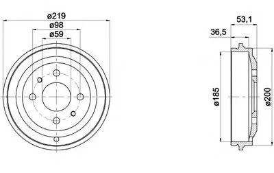 Тормозной барабан HELLA купить