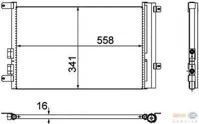 Конденсатор, кондиционер BEHR HELLA SERVICE HELLA купить