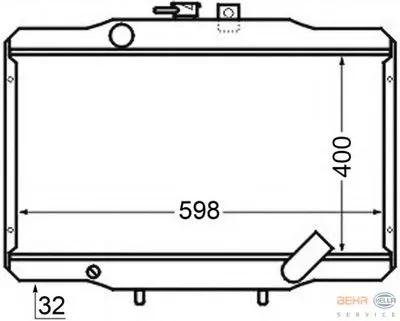 Радиатор, охлаждение двигателя BEHR HELLA SERVICE HELLA купить
