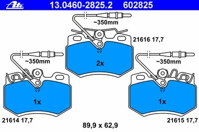 Комплект тормозных колодок, дисковый тормоз ATE купить