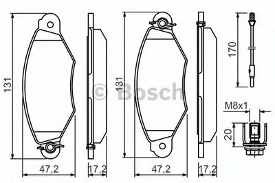 Комплект тормозных колодок, дисковый тормоз BOSCH купить