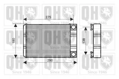 Теплообменник, отопление салона QUINTON HAZELL купить