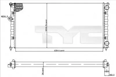 Радиатор, охлаждение двигателя TYC купить