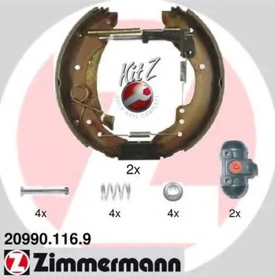 Комплект тормозных колодок KIT Z ZIMMERMANN купить
