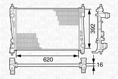 Радиатор, охлаждение двигателя MAGNETI MARELLI купить