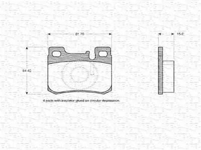 Комплект тормозных колодок, дисковый тормоз MAGNETI MARELLI купить