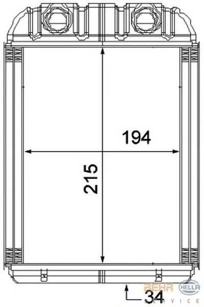 Теплообменник, отопление салона BEHR HELLA SERVICE купить
