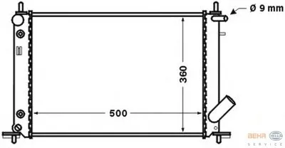 Радиатор, охлаждение двигателя BEHR HELLA SERVICE купить