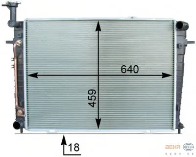 Радиатор, охлаждение двигателя BEHR HELLA SERVICE купить