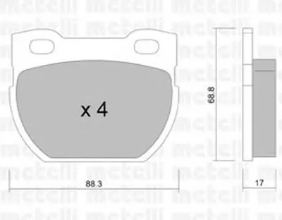 Комплект тормозных колодок, дисковый тормоз METELLI купить