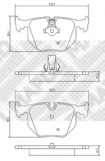 Комплект тормозных колодок, дисковый тормоз MAPCO купить