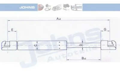 Газовая пружина, крышка багажник JOHNS купить