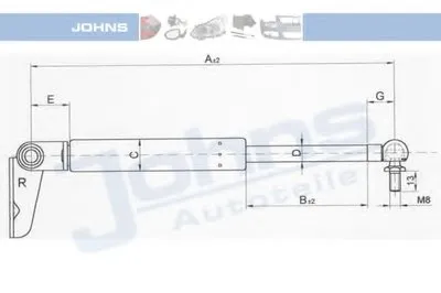 Газовая пружина, крышка багажник JOHNS купить