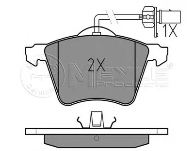 Комплект тормозных колодок, дисковый тормоз MEYLE купить