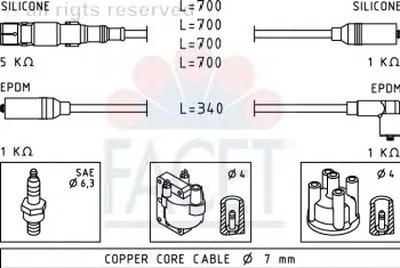 Комплект проводов зажигания FACET купить