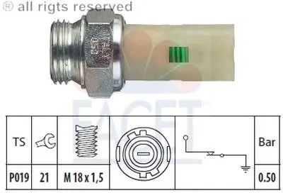 Выключатель с гидропроводом FACET купить