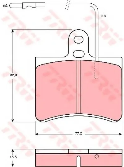 Комплект тормозных колодок, дисковый тормоз TRW купить