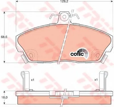 Комплект тормозных колодок, дисковый тормоз COTEC TRW купить