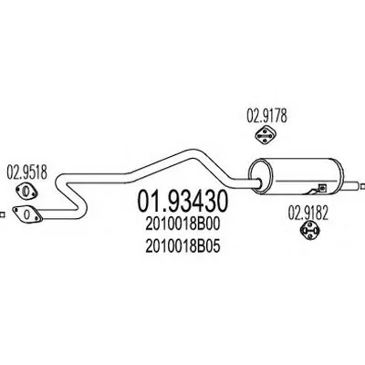 Глушитель выхлопных газов конечный MTS купить