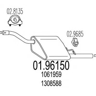 Глушитель выхлопных газов конечный MTS купить