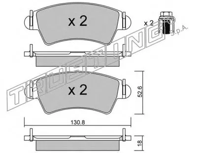 Комплект тормозных колодок, дисковый тормоз TRUSTING купить