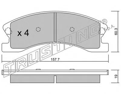 Комплект тормозных колодок, дисковый тормоз TRUSTING купить