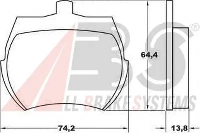 Комплект тормозных колодок, дисковый тормоз A.B.S. купить