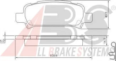 Комплект тормозных колодок, дисковый тормоз A.B.S. купить