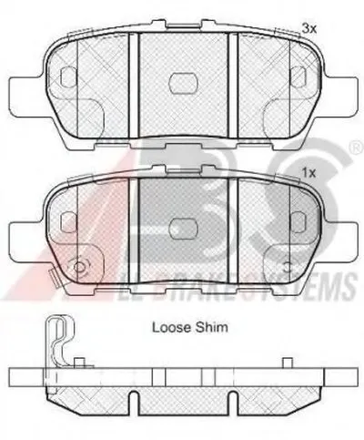 Комплект тормозных колодок, дисковый тормоз A.B.S. купить