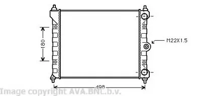 Радиатор, охлаждение двигателя AVA QUALITY COOLING купить
