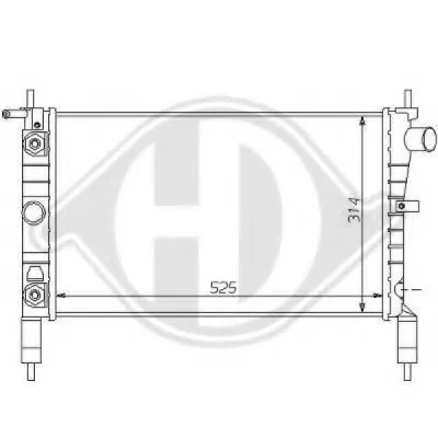 Радиатор, охлаждение двигателя DIEDERICHS купить